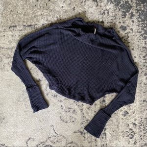 Free People Thermal cowl neck top